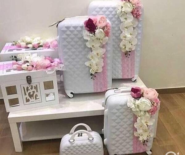 عکس ایده برای تزیین چمدون عروس