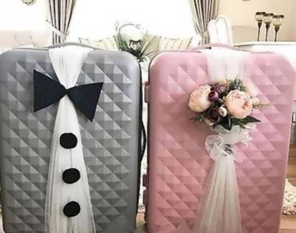 عکس ایده برای تزیین چمدون عروس