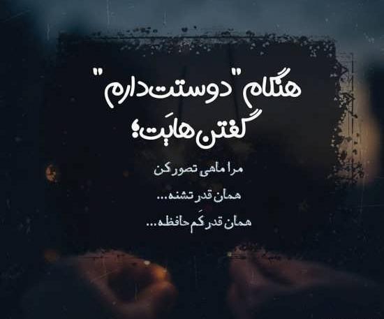 عکس نوشته دوستت دارم ولی نمیشه