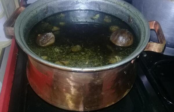 عکس قورمه سبزی در قابلمه