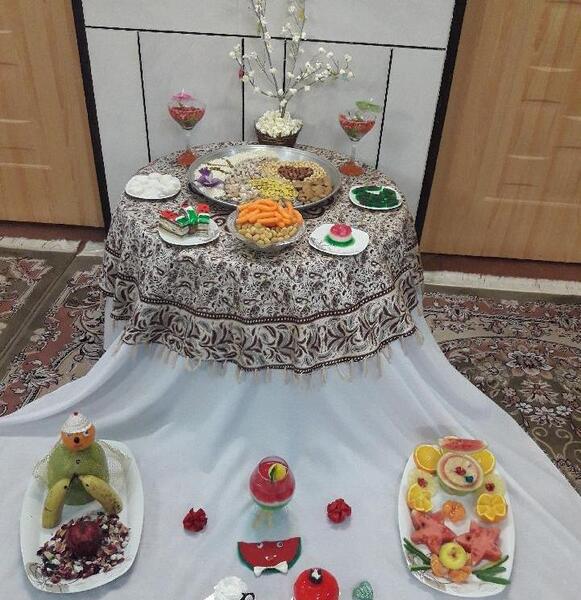 عکس یلدایی سه نفره