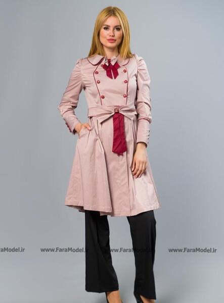 عکس مدل مانتو اسپرت گلبه ای