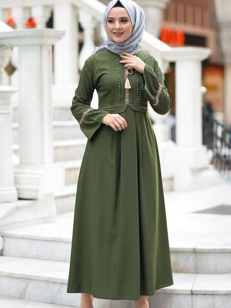 عکس مدل مانتو بلند زنانه جلو بسته