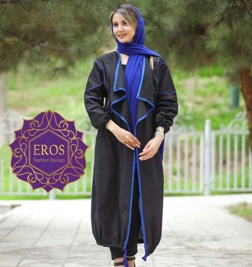 عکس مانتو حریر جلو باز