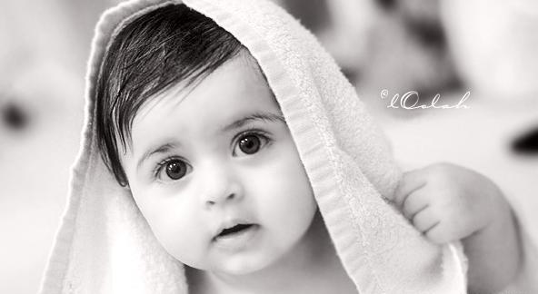 عکس نوزاد پسر چشم ابرو مشکی
