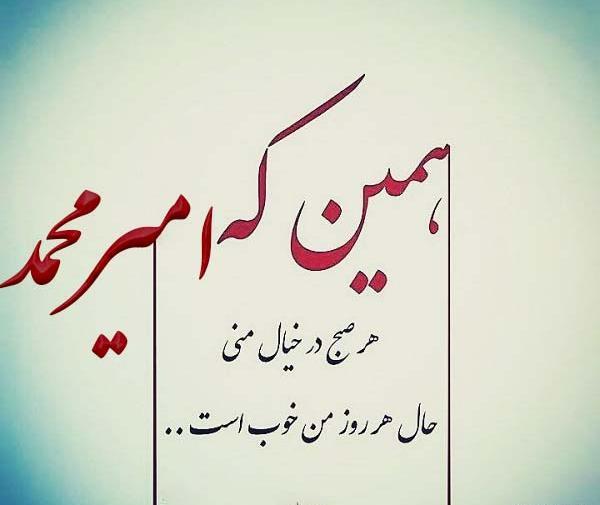 عکس نوشته امیرمحمد دوست دارم