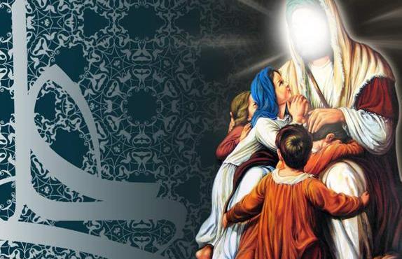 عکس امام علی با یتیمان