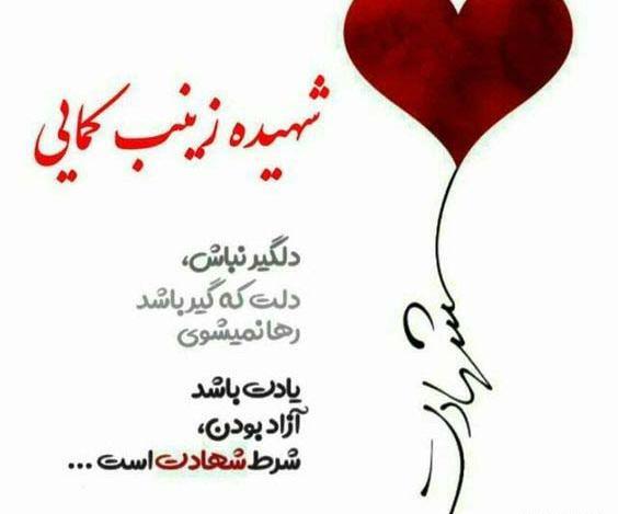 عکس نوشته شهیده زینب کمایی