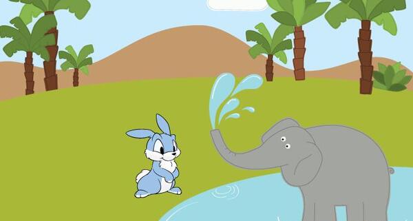 عکس فیل و خرگوش