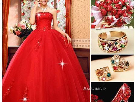 عکس لباس عروس قرمز بچه گانه