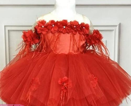 عکس لباس عروس قرمز بچه گانه