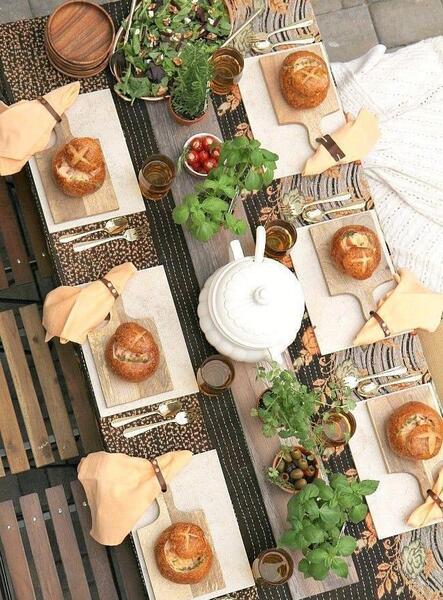 عکس ایده برای چیدن میز غذا