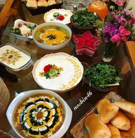 عکس ایده برای چیدن میز غذا