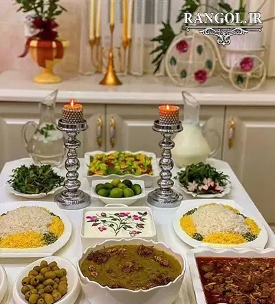 عکس ایده برای چیدن میز غذا