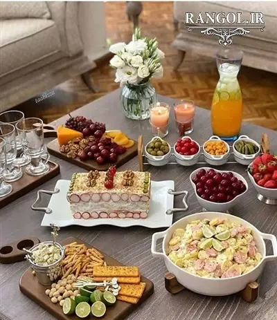 عکس ایده برای چیدن میز غذا