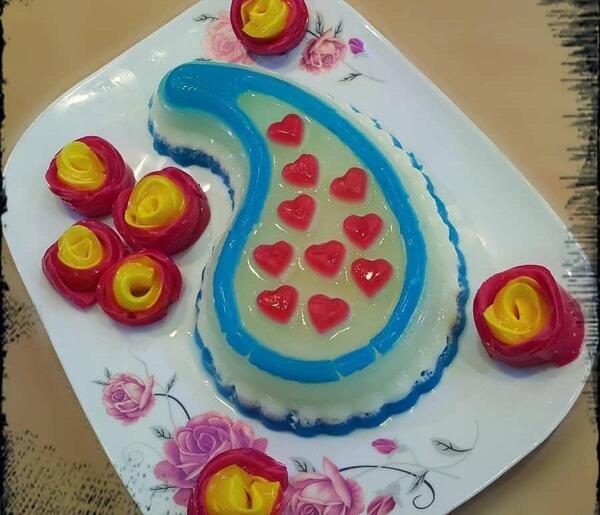 عکس ایده تزیین ژله برای سالگرد ازدواج