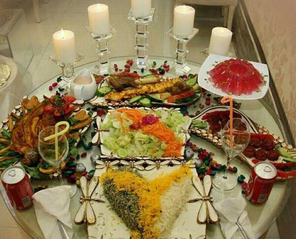 عکس غذای عروس و داماد