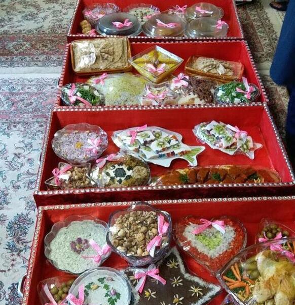 عکس غذای عروس و داماد
