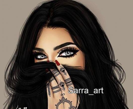 عکس فانتزی دخترانه چشم و ابرو مشکی
