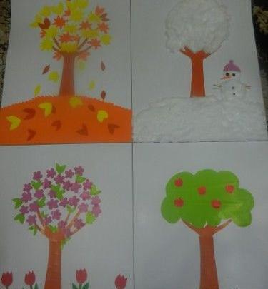 عکس ایده کاردستی چهار فصل