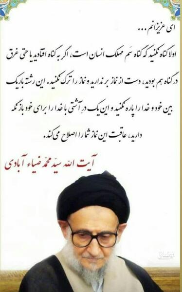 عکس ایت الله ضیاء آبادی
