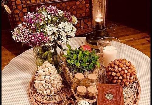 عکس ایده هفت سین در سبد حصیری