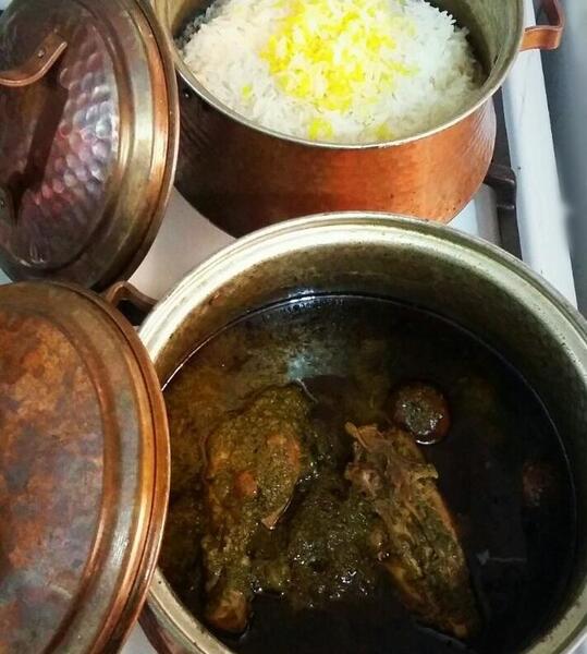 عکس قورمه سبزی تو قابلمه