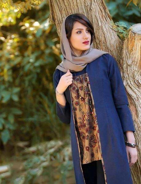 عکس مدل مانتو جلو باز دو تیکه
