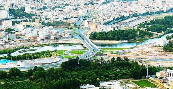 عکس هوایی شهر مهاباد