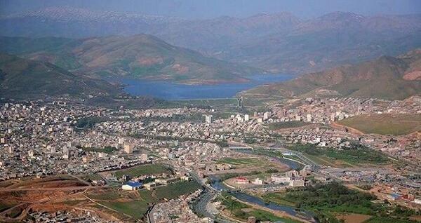 عکس هوایی شهر مهاباد