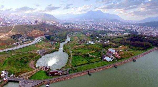 عکس هوایی شهر مهاباد