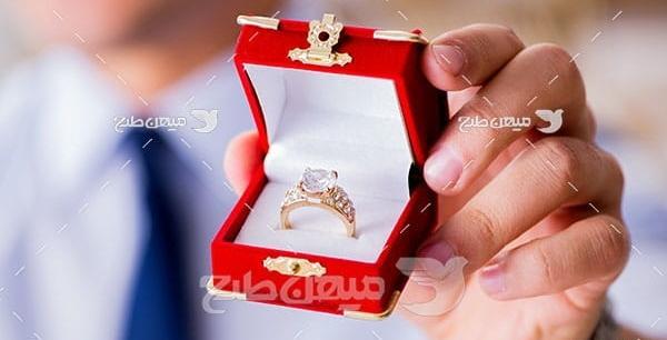 عکس حلقه ازدواج جواهر