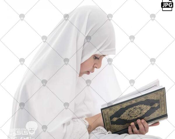 عکس قران خواندن دختر