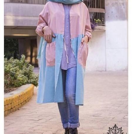 عکس مدل مانتو جلو باز نخی