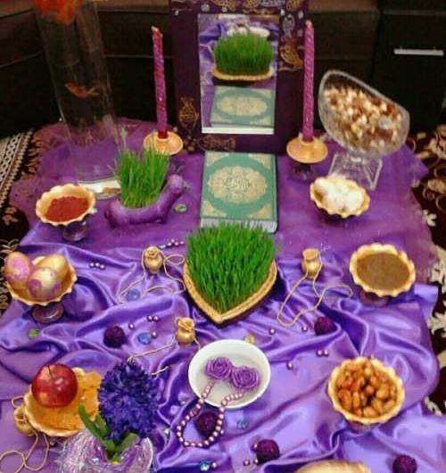 عکس از چیدن سفره هفت سین