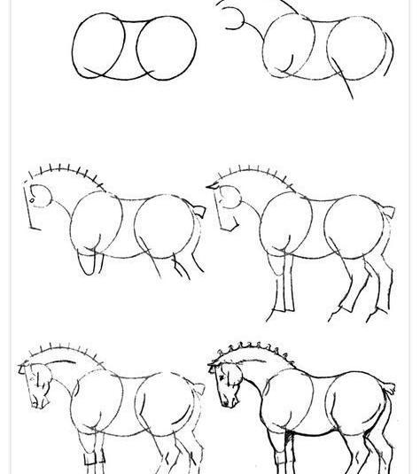 عکس اسب نقاشی کودکانه