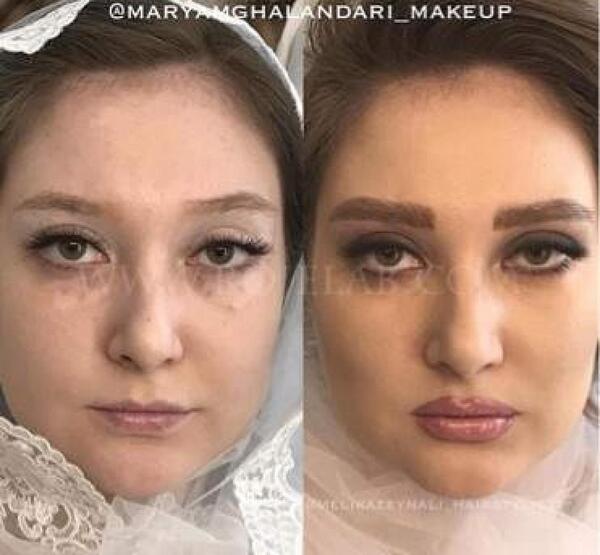 عکس قبل آرایش عروس