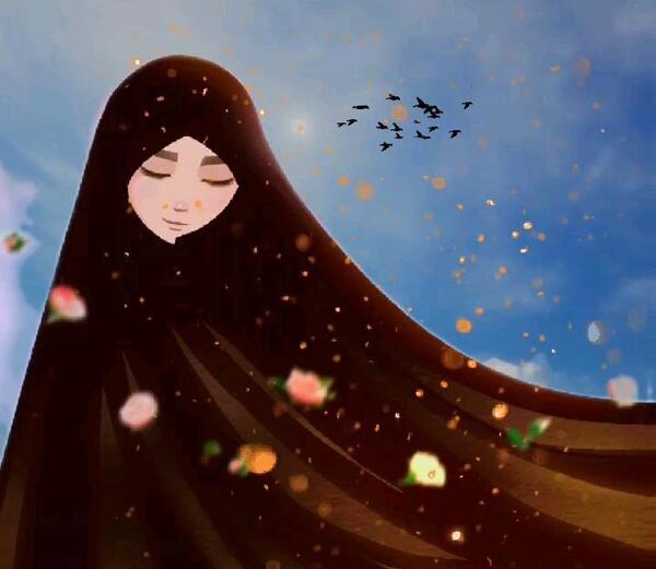 عکس استیکر چادری