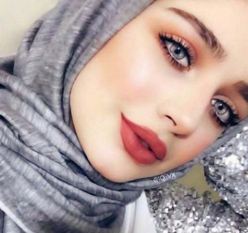 عکس زن با حجاب آرایش کرده