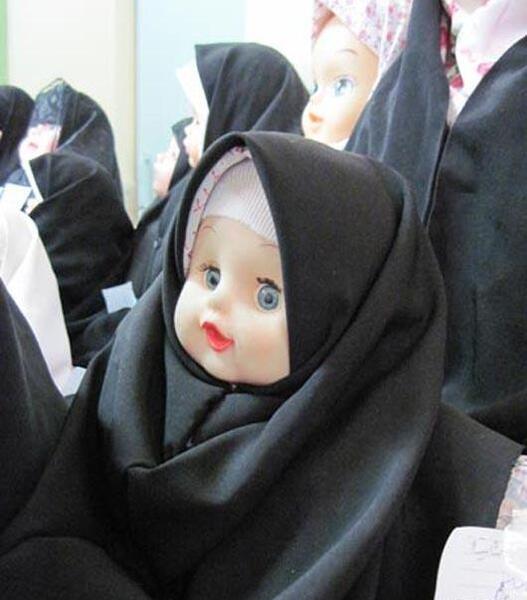 عکس دختر با حجاب عروسکی