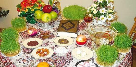 عکس ایده هفت سین با حصیر