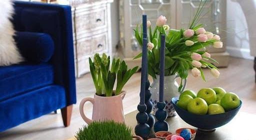 عکس ایده هفت سین با حصیر