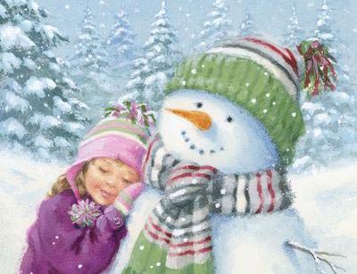 عکس آدم برفی پاییزی