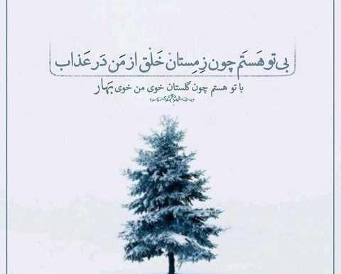 عکس نوشته غمگین زمستان