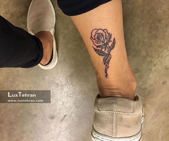عکس تاتو روی ساق پا مردانه