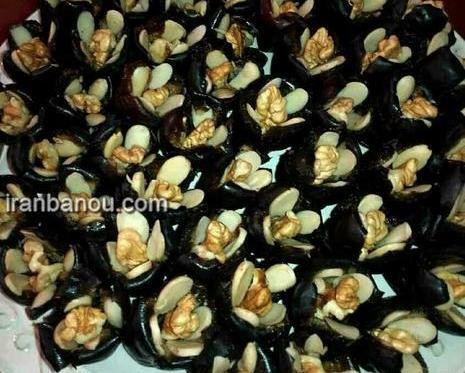 عکس تزیین حلوا خرمایی