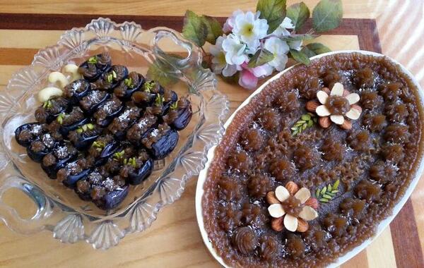 عکس تزیین حلوا خرمایی