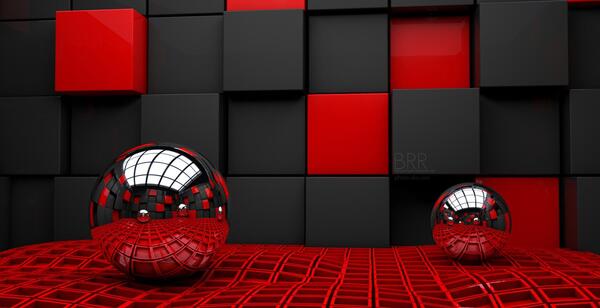 عکس سه بعدی قرمز