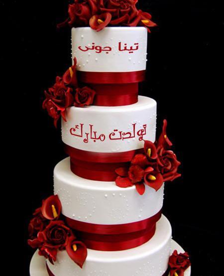 عکس کیک تینا جان تولدت مبارک