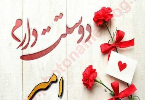 عکس نوشته امیر جان دوست دارم